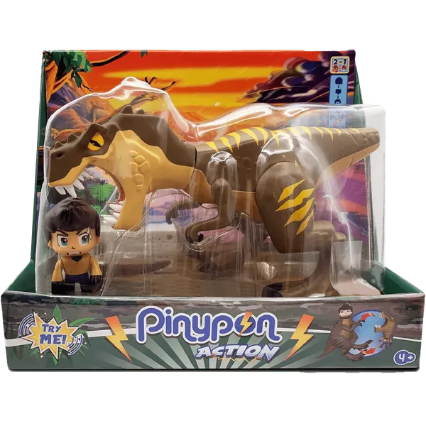 Dinosaurio de Juguete PinyPon Action T Rex Famosa con Sonido + Figura de Niño